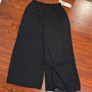 Norton McNaughton Black Elastic-Waist Dress Pants NWT